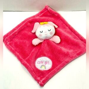 Baby Gear Cute Girl Pink Lovey Doll Security Blanket Crown Pig Tails Rainbow
